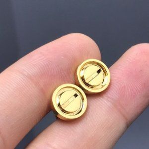 Screwdriver Earrings, Love Stud Earrings, Gold, New